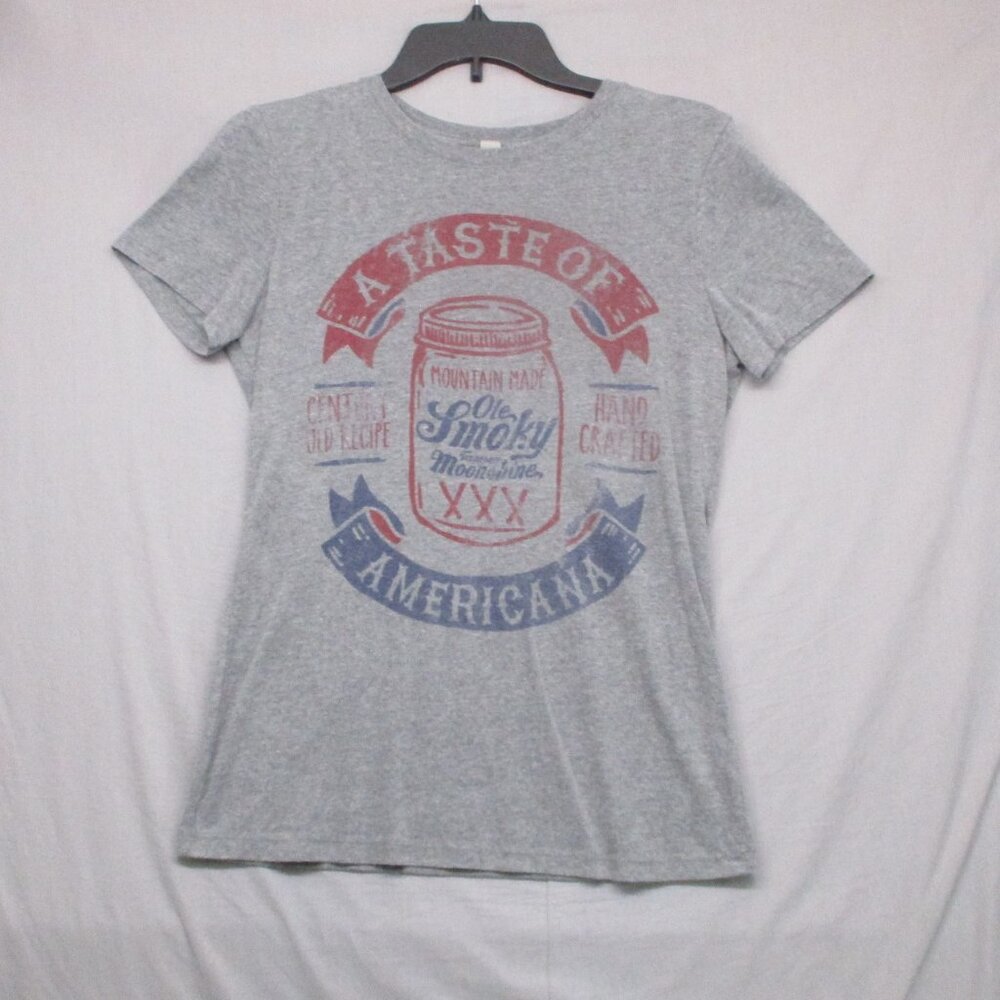 Next Level Graphic Print Patriotic Moon Shine Graphic Print Gray Women Size | L